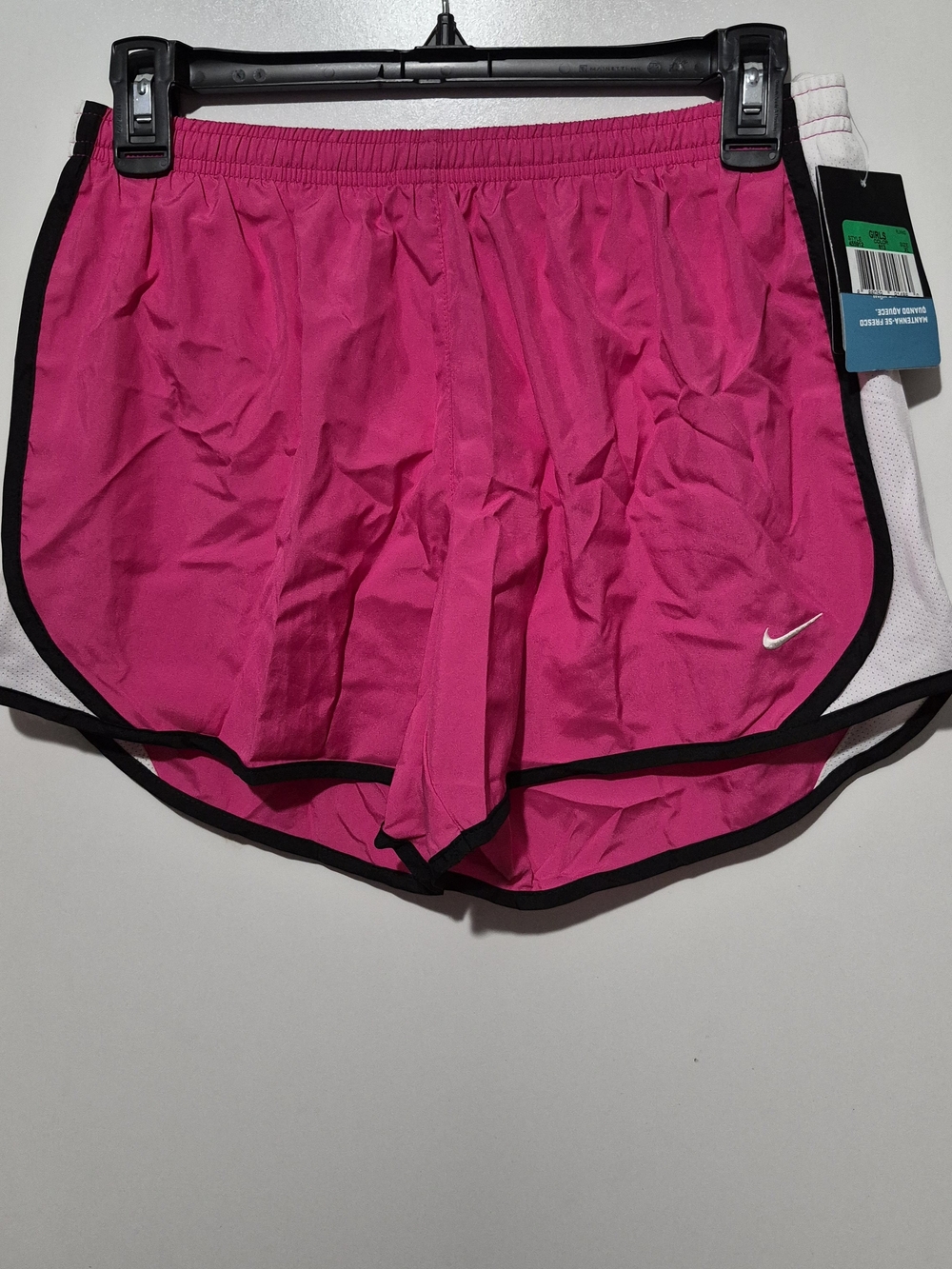 Nike Hot Pink Girl's Athletic Shorts with Black Trim Sz XL